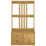 Hall Tree SANDNES 87x40x159.5cm Solid Wood Pine 4010494