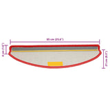 Stair Mats 30 pcs 65x21x4 cm Red Half Round Large 3365819