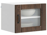 Wall Glass Cabinet LUCCA Brown Oak 40 x 31 x 40 cm 884848