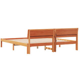 Bed Frame with Headboard Wax Brown 180 x 200 cm Solid Pine Wood 872769