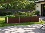 Raised Garden Bed Brown 240 x 80 x 55 cm cold-rolled steel 8006410