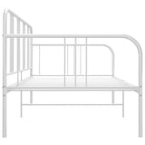 Sofa Bed Frame White Metal Single 324750