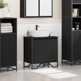 Bathroom Sink Cabinet Black Oak 60 x 35 x 60 cm Engineered wood 869179