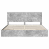 Storage Bed Concrete Grey 200 x 200 cm Engineered Wood 3411176