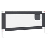 10232 Toddler Safety Bed Rail Dark Grey 190x25 cm Fabric