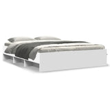 Bed Frame White Engineered wood King Bed Frame Rectangular 3295646
