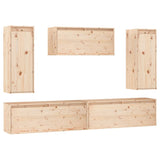 TV Cabinets 5 pcs Solid Wood Pine 3100244