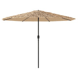 Garden Parasol with Steel Pole Brown 388x388x248 cm 4005113