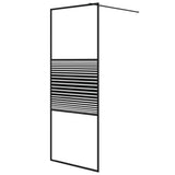 Walk-in Shower Wall Black 80x195 cm Clear ESG Glass 152145