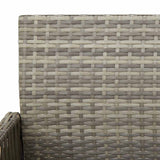 Garden Bar Stools 2 pcs Grey Poly Rattan 368704