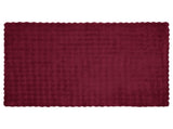 Anti-Slip Faux Rabbit Fur Blanket Olite Bordeaux Red Polyester 42021849