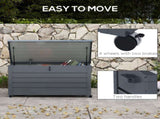 311L Galvanised Steel Garden Storage Box, with Lock - Dark Grey T3398P314189