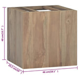 Wall-mounted Bathroom Cabinet 46x25.5x40 cm Solid Wood Teak 338252