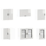 11 Piece Kitchen Cabinet Set Porto Gloss White Engineered Wood 3314933