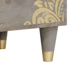 TV Cabinet with Drawer Grey 70 x 33 x 46 cm Solid Mango Wood 4018773