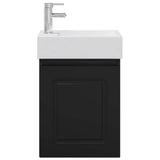 Bathroom Vanity Unit with Tap Black 45.5 x 22.5 x 84 cm 889462