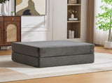 Cord compression ottoman made of soft, skin-friendly cord fabric,With 2 high-density foam blocks for W3779P501273