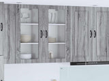 Wall Glass Cabinet PORTO Grey Sonoma 40 x 31 x 100 cm 885451