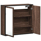 Bathroom Mirror Cabinet Brown Oak 65x20x60 cm Engineered Wood 849258