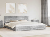 Bed Frame Concrete Grey 180 x 200 cm Engineered Wood 3409961