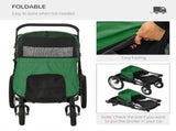 Foldable Pet Stroller with Washable Cushion, Storage Bags, Safety Leash for Medium and Large Dogs T3398P349606