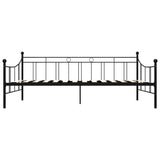 DayBed Frame without Mattress Black Metal 90x200 cm 284669
