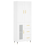 Highboard White 69.5x34x180 cm Engineered Wood 3199921