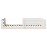 Bed Frame without Mattress White 100x200 cm Solid Wood Pine 855685