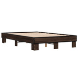 Bed Frame without Mattress Brown Oak 120x190 cm Small Double 845891