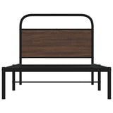 Bed Frame Without Mattress 107x203 cm Brown Oak Engineered Wood 4100303