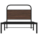 Bed Frame Without Mattress 107x203 cm Brown Oak Engineered Wood 4100303