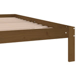 Bed Frame without Mattress Honey Brown Solid Wood Pine 200x200cm 810388