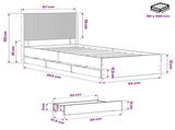 Bed Frame with Storage and Headboard Artisan Oak 90 x 200 cm 3445813