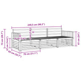 Outdoor Sofa Set 3 pcs Natural Solid Acacia Wood 3372929