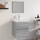Bathroom Furniture Set Grey Sonoma Engineered Wood 3152865