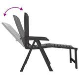 Sun Lounger Anthracite Plastic Standard Foldable 364707