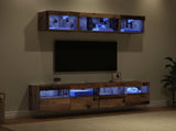 TV Wall Units with LED with LED 5 pcs Old Wood 80 x 30 x 40 cm 3402968