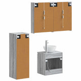 Bathroom Furniture Set 4 pcs Grey Sonoma 3407428