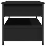 ZNTS Coffee Table Black 70x50x50 cm Engineered Wood and Metal 845381