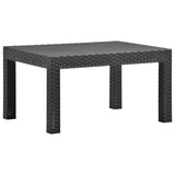 Garden Table Anthracite 58x58x41 cm PP Rattan 315640