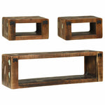 TV Cabinet Set with Shelf 3 pcs Multicolour Solid Reclaim wood 4104540