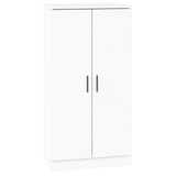 Shoe Cabinet High Gloss White 55x35x108 cm Engineered Wood 342667