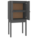 Highboard Grey 60x40x120 cm Solid Wood Pine 821746