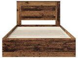 Bed Frame with Drawer with Headboard Manual Engineered Wood 3410356