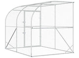 Chicken Coop Silver 200 x 100 x 215 cm Galvanised Steel 42042534