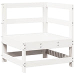 7 Piece Garden Lounge Set White Solid Wood Pine 3250617