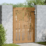Garden Gate 85x125 cm Corten Steel Bamboo Design 153234
