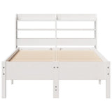Bed Frame without Mattress White 120x200 cm Solid Wood Pine 3306892