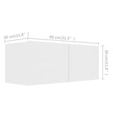 3 Piece TV Cabinet Set White Engineered Wood 3078658