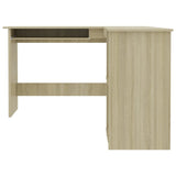 L-Shaped Corner Desk Sonoma Oak 120x140x75 cm Engineered Wood 800750